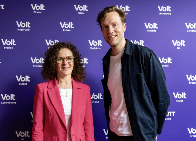 The European lead candidates for the EU elections Damian Boeselager and Sophie in ‘t Veld